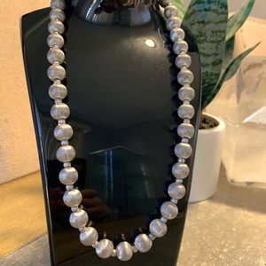 Vintage silver ball necklace